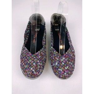 Bernie Mev Women's Catwalk Woven Multicolor Ballet Flat Shoes Size EUR 36 US 5.5